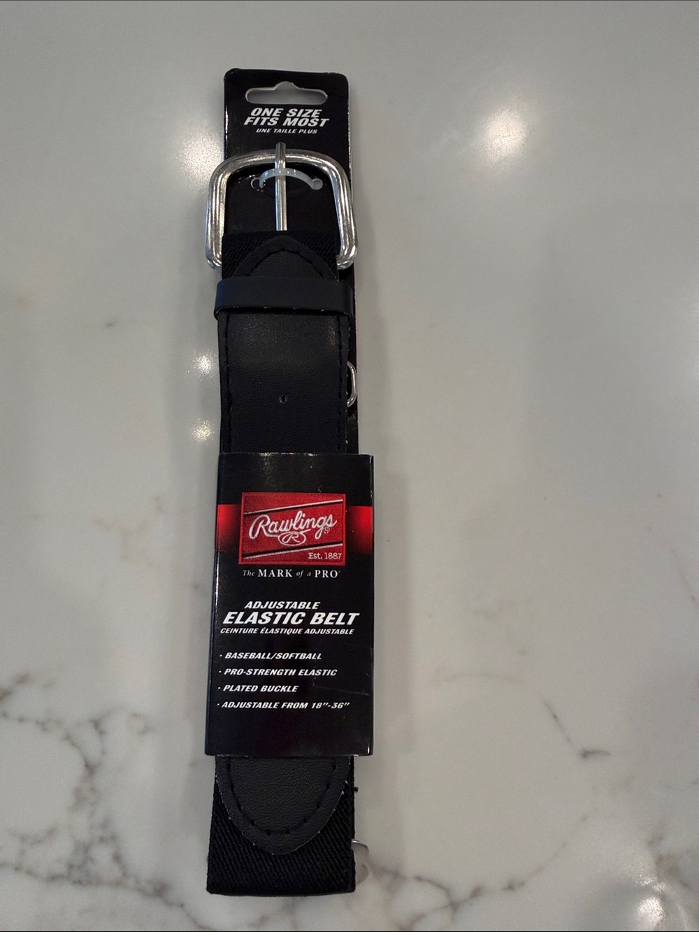 NWT Rawlings Black baseball softball belt